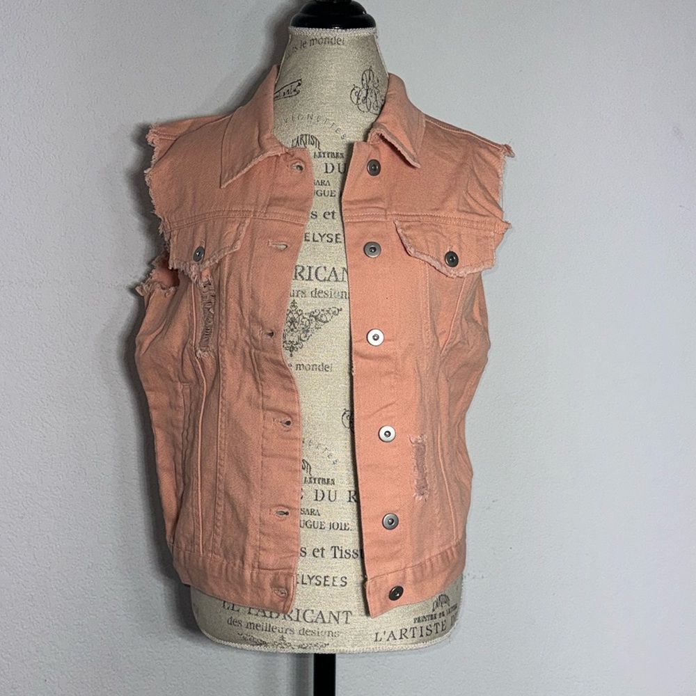 Love Tree Distressed Vest